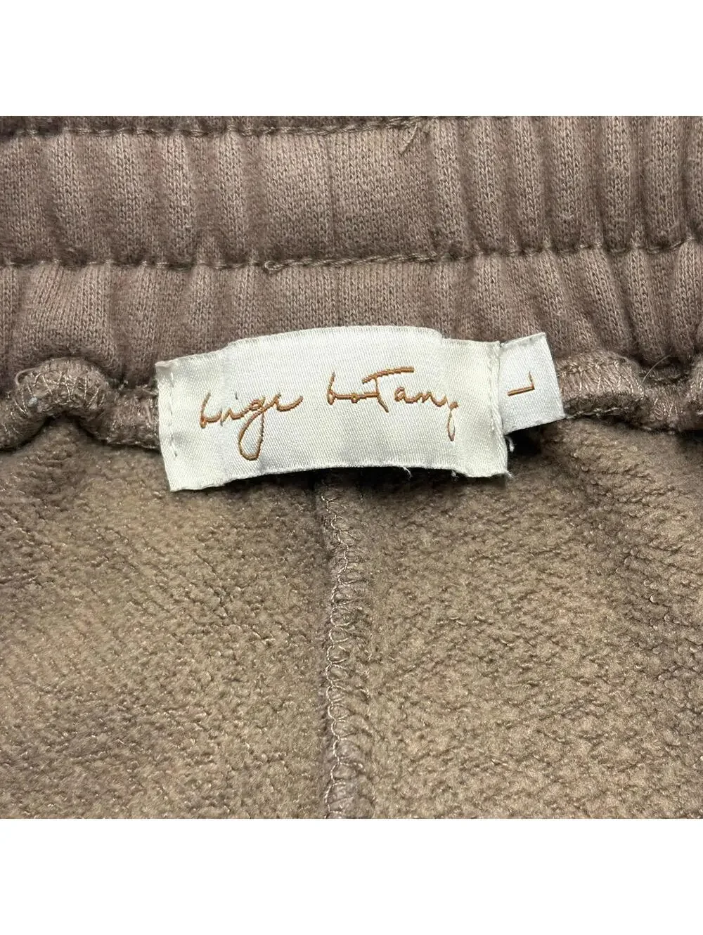 Beige Botany Brown Shorts
